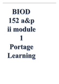 BIOD 152 a&p ii module 1 Portage Learning