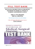 Test Bank for Brunner & Suddarth's Textbook of Medical-Surgical Nursing 14th Edition Janice