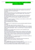 Cyber Awareness exam-with 100&percnt; verified answers-2022-2023