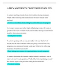 ATI PN MATERNITY PROCTORED EXAM 2021  