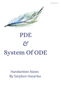 PDE and System of ODE
