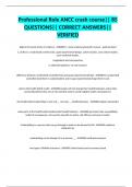 Ambulatory Care Nurse Certification Exam &lpar;ANCC&rpar; CORRECT QUESTIONS & ANSWERS&lpar;2024 LATEST UPDATE&rpar;EXAM BUNDLE