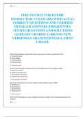 FIRE INSTRUCTOR III&sol;FIRE  INSTRUCTOR 3 EXAM 2024 WITH ACUAL  CORRECT QUESTIONS AND VERIFIED  DETAILED ANSWERS &vert;FREQUENTLY  TESTED QUESTIONS AND SOLUTIONS  &vert;ALREADY GRADED A&plus;&vert;BRAND NEW  VERSION&vert;GUARANTEED PASS &vert;LATEST  UPDATE