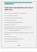 TCIC&sol;Tlets Exam Questions and Answers &vert;100&percnt; Pass