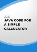 JAVA CODE FOR A SIMPLE CALCULATOR