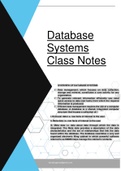 Database Systems Class Notes