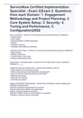 ServiceNow Certified Implementation Specialist - Exam 2(Exam 2. Questions from each Domain: 1. Engagement Methodology and Project Planning; 2. Core System Setup; 3. Security; 4. Tuning and Performance; 5. Configuration)2022
