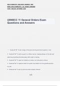 USNSCC 11 General Orders Exam Questions and Answers