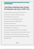 Utah Master Esthetician State Written Test Questions and Answers &vert;100&percnt; Pass
