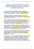 AHA ACLS WRITTEN TEST 2025 WITH  COMPLETE QUESTIONS AND CORRECT  ANSWERS RATED A&plus;