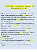 WGU C181 Survey of United States Constitution and Government Exam Questions and Answers 2022&sol;2023&vert; Verified Answers