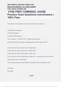 VTNE PREP COMBINED&comma; AAVSB Practice Tests Questions and Answers &vert; 100&percnt; Pass