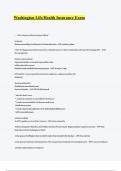 Washington Life&sol;Health Insurance Exam 2024&vert;2025