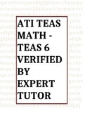 ATI TEAS MATH - TEAS 6 VERIFIED BY EXPERT TUTOR
