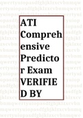 ATI Comprehensive Predictor Exam VERIFIED BY EXPERT TUTOR