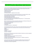 PSI FNP Practice Questions And Answers Complete Top Solution Rated A&sol; download to get A