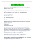 EPA 608 Certification Questions And Answers Latest Update &sol;Download to get A
