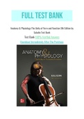 Anatomy & Physiology The Unity of Form and Function 9th Edition by Saladin Test Bank