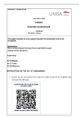 Exam &lpar;elaborations&rpar; TAM2601 - Teacher As Manager 