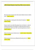 ADEX Dental Hygiene Exam Prep With Correct Answers 2024&vert;2025