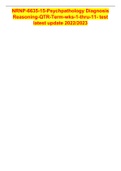 NRNP-6635-15-Psychpathology Diagnosis Reasoning-QTR-Term-wks-1-thru-11- test latest update 2022&sol;2023