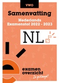 Samenvatting Nederlands Examen VWO 2023