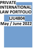 LJU4804 Portfolio Exam May June 2022