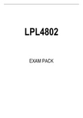 LPL4802 EXAM PACK 2022
