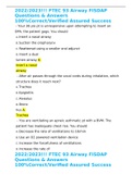 2022&sol;2023&excl;&excl;&excl; FTEC 93 Airway FISDAP Questions & Answers 100&percnt;Correct&sol;Verified Assured Success 