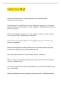 MSSC CLA TEST QUESTIONS & ANSWERS 2022 UPDATE &vert; Rated A&plus;