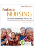 Pediatric Nursing The Critical Components of Nursing Care 2nd Edition Rudd Test Bank
