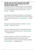 Florida Laws & Rules &lpar;Dental Exam ADEX CDCA&rpar; Questions and Solutions &lpar;Correct Answers&rpar; Latest 2025