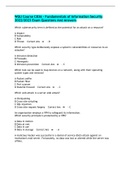 WGU Course C836 - Fundamentals of Information Security   2022&sol;2023 Exam Questions And Answers