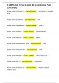 FSHN 360 Final Exam B Questions And Answers 