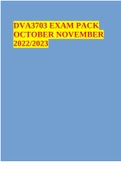 DVA3703 EXAM PACK OCTOBER NOVEMBER 2022/2023