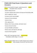 FSHN 220 Final Exam 4 Questions and Answers 