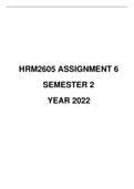 HRM2605 ASSIGNMENT NO.6 YEAR 2022 SEMESTER 2 suggested solutions (Due: 21-10-2022))