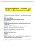   AWS Cloud Practitioner Certification Exam With Correct Questions And Answers 2024