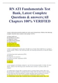 RN ATI Fundamentals Test Bank&comma; Latest Complete Questions & answers&semi;All Chapters 100&percnt; VERIFIED 