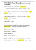 HUN 2201&colon; Final Exam Questions And Answers 