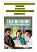 TEST BANK Leadership and Nursing Care Management &lpar;7TH&rpar; by Diane Huber&semi; M&period; Lindell Joseph&vert; Chapter 1-26 LATEST VERSION