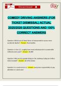 COMEDY DRIVING BUNDLED EXAMS&colon;&colon;&colon;&colon; QUESTIONS AND CORRECT ANSWERS &vert; LATEST UPDATE 2024&sol;2025