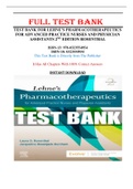 Test Bank For Lehne’s Pharmacotherapeutics For Advanced Practice Nurses And Physician Assistants 2nd Edition Rosenthal