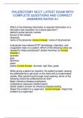 PHLEBOTOMY NCCT LATEST EXAM WITH  COMPLETE QUESTIONS AND CORRECT  ANSWERS RATED A&plus;