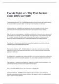 Florida Right- of - Way Pest Control exam 100&percnt; Correct&excl;&excl;