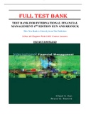 Test Bank for International Financial Management 4th Edition Eun and Resnick