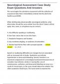 Neurological Assessment Case Study Exam Questions And Answers 