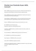 Florida Core Pesticide Exam 100&percnt; Correct&excl;&excl;