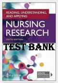 Test Bank for Reading&comma; Understanding&comma; and Applying Nursing Research 6th Edition by James A&period; Fain
