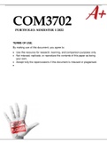 COM3702 PORTFOLIO - Media Studies: Institutions, Theories And Issues (COM3702) 